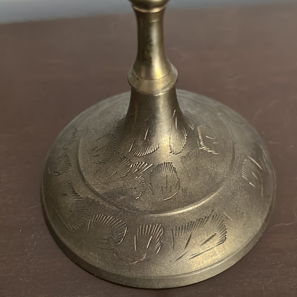 Antique brass candlesticks - Picture 4 of 4